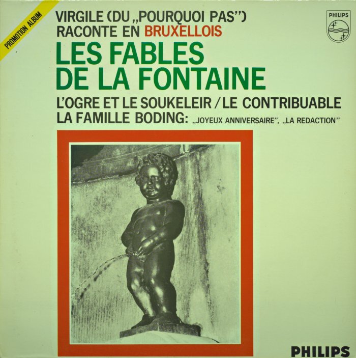 A white record sleeve with a water feature on the cover.