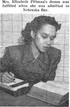 Elizabeth Pittman in Law School