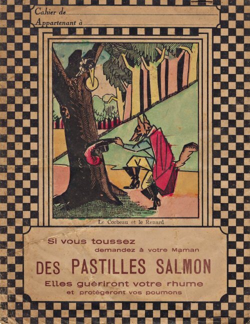 Cover of a dust jacket with a fox bowing towards a crow in a tree.