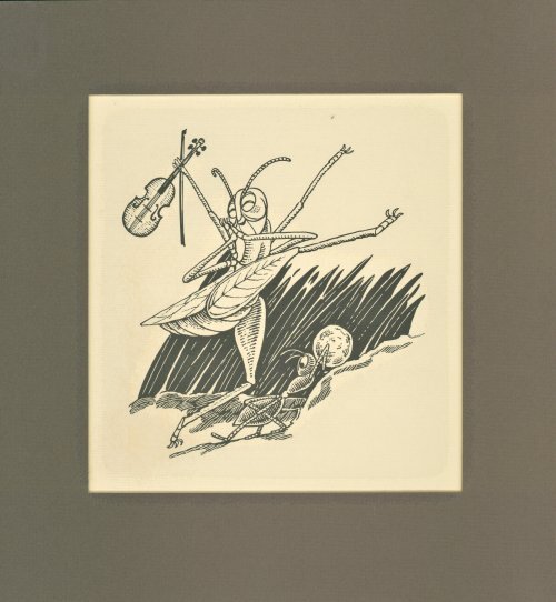 The grasshopper sings happily while the ant works. 